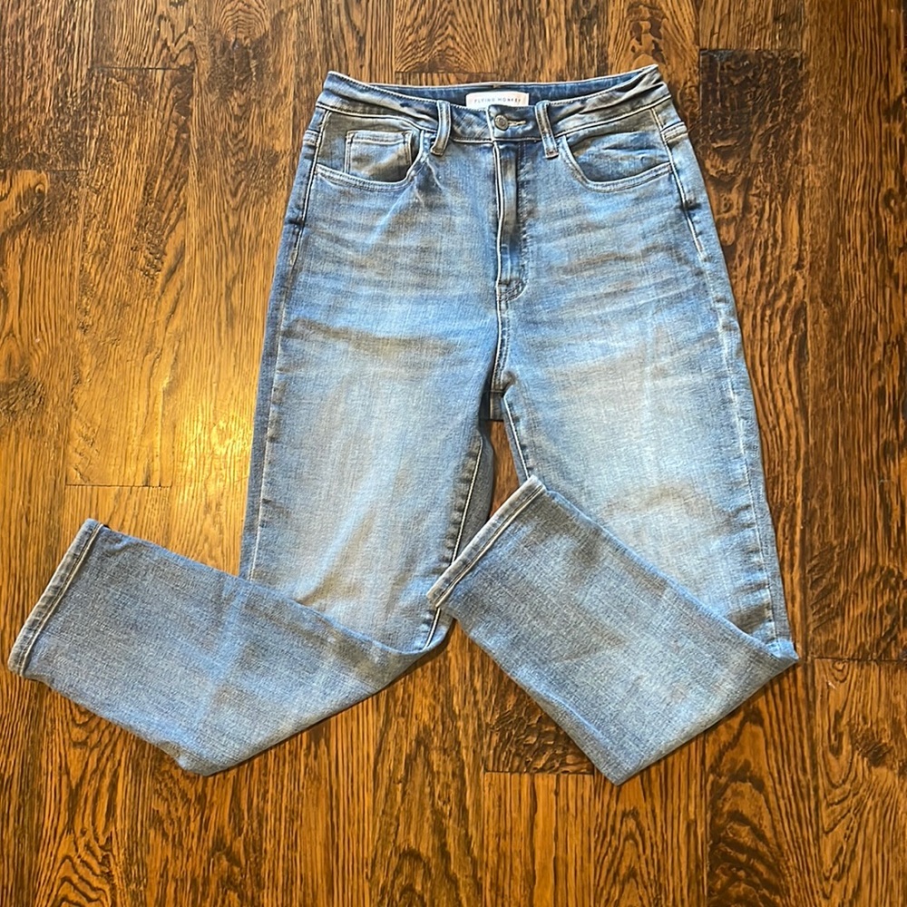 Flying Monkey high rise cropped straight leg jeans